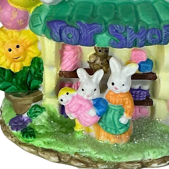 Hoppy Hollow Easter Village Toy Shop House Ceramic Vintage Collectible 2003 - Picture 10 of 16